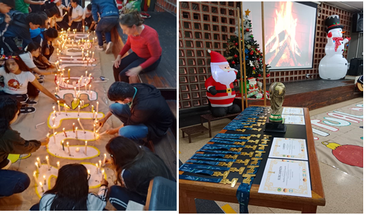 Con el Ritual de la Luz, se da la bienvenida a la navidad en la Institución Educativa Las Nieves.