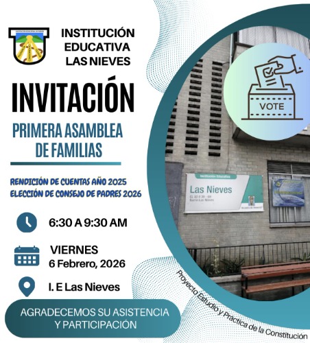 Invitación de la primera asamblea de padres de familia.