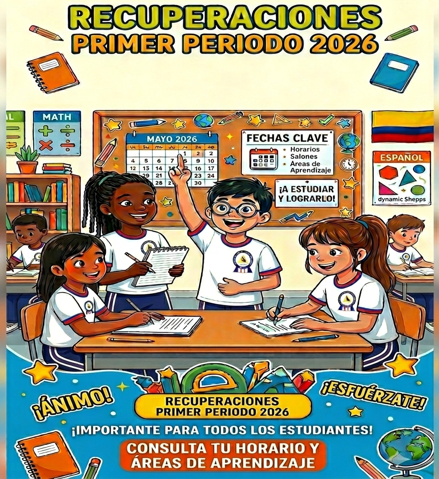 Información acerca de las fechas para la recuperación primer periodo académico para la básica primaria, secundaria y media