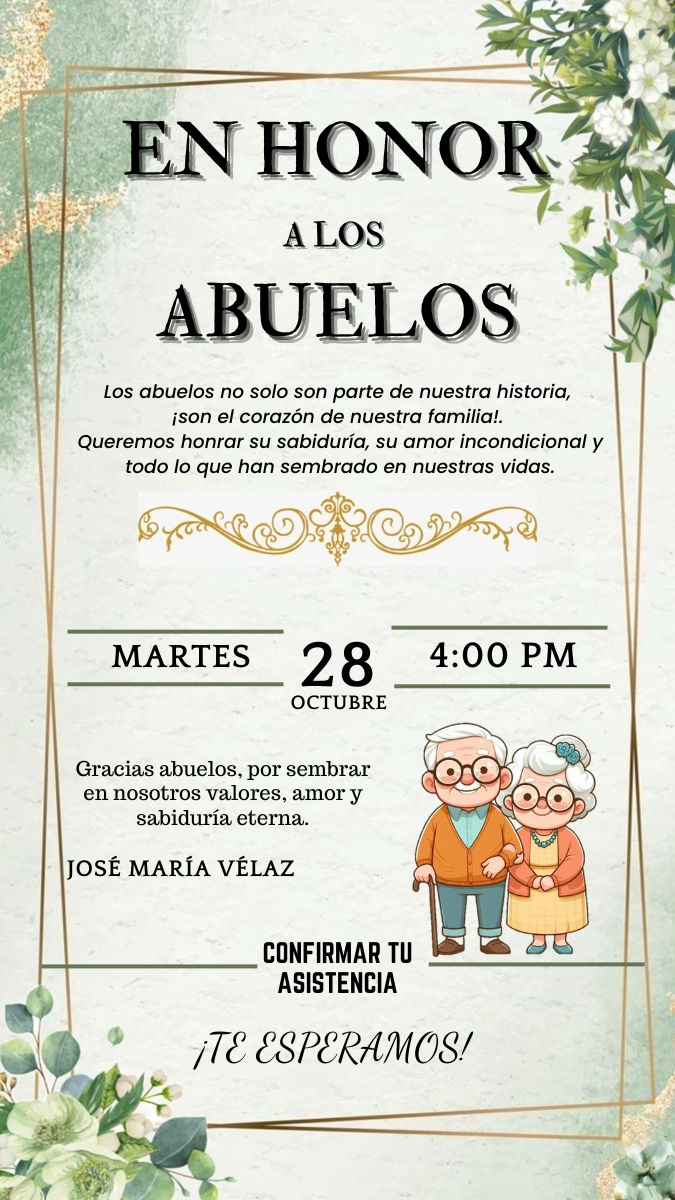 Abuelos felices.