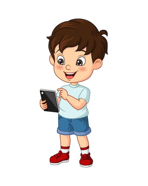 CHICO FELIZ CON SU CELULAR