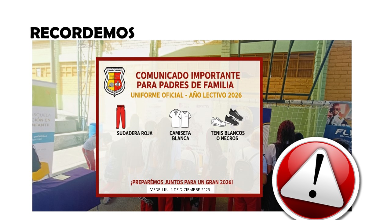 Este año el uniforme de los estudiantes presenta novedades, debemos estar atentos al cumplimiendo de esta directriz.