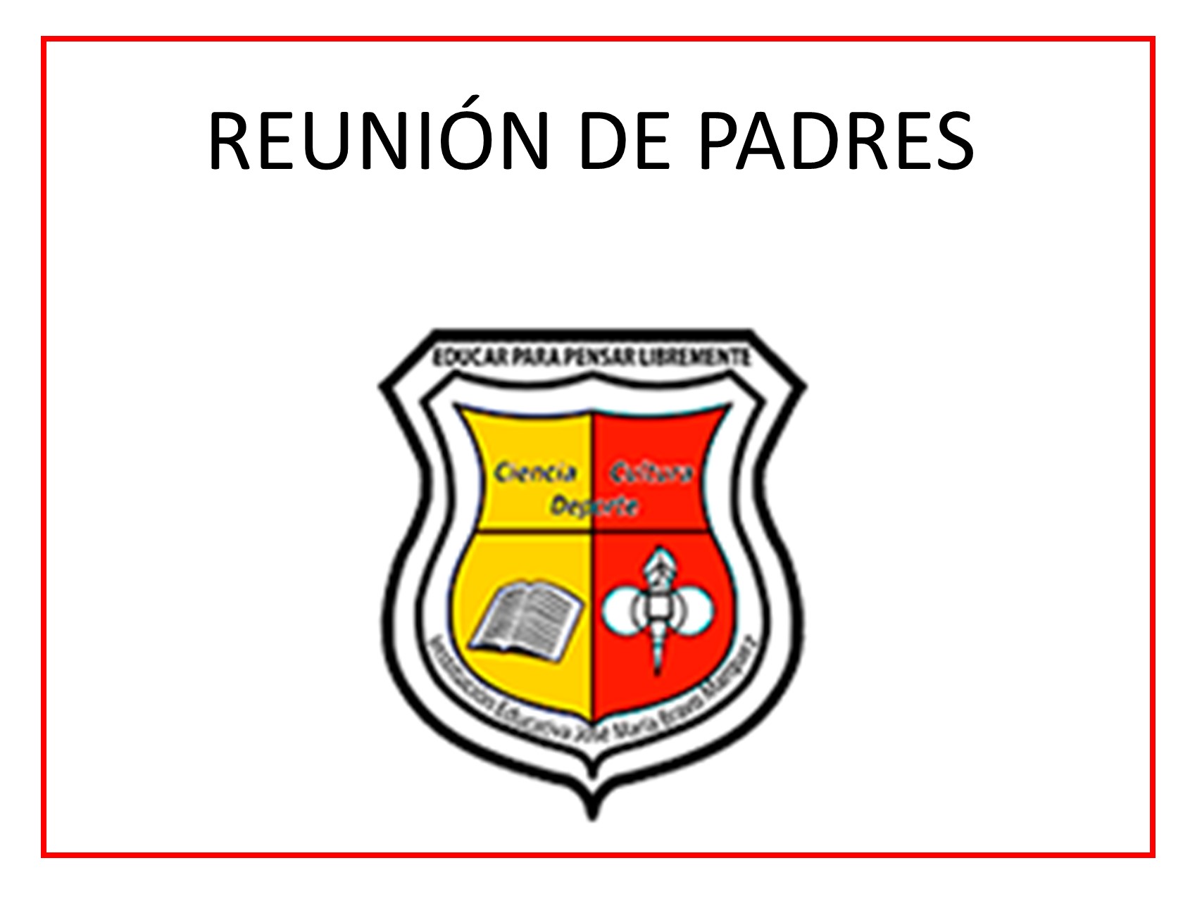 Mañana jueves 30 de abril, reunión de carácter obligatorio, para los acudientes de los grados 6° y Pensares, a las 6:30 am.
