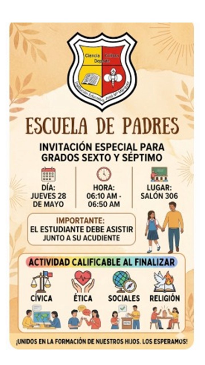 Escuela de padres sexto y séptimo mayo 2026.