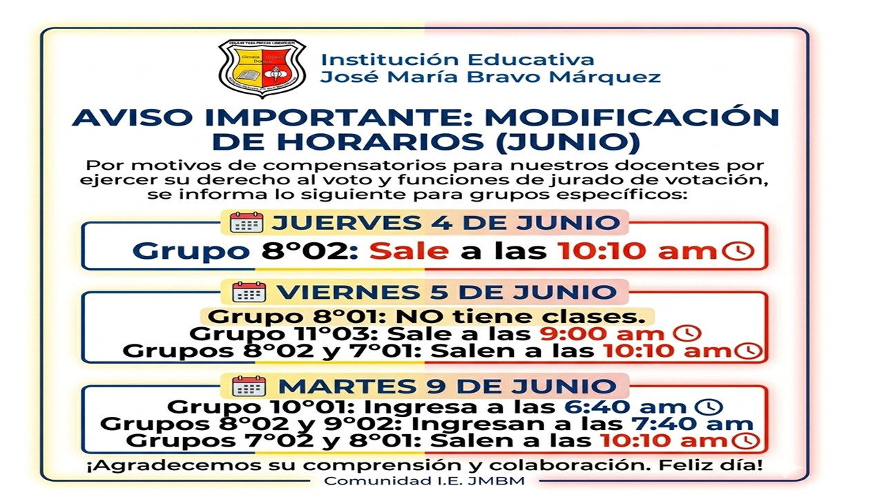 cambios horario junio