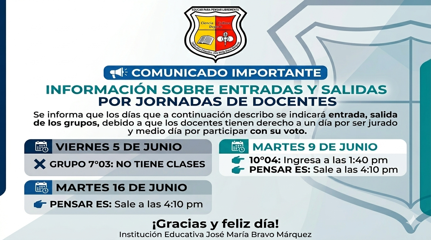 Compensatorios, Novedades en horarios junio.