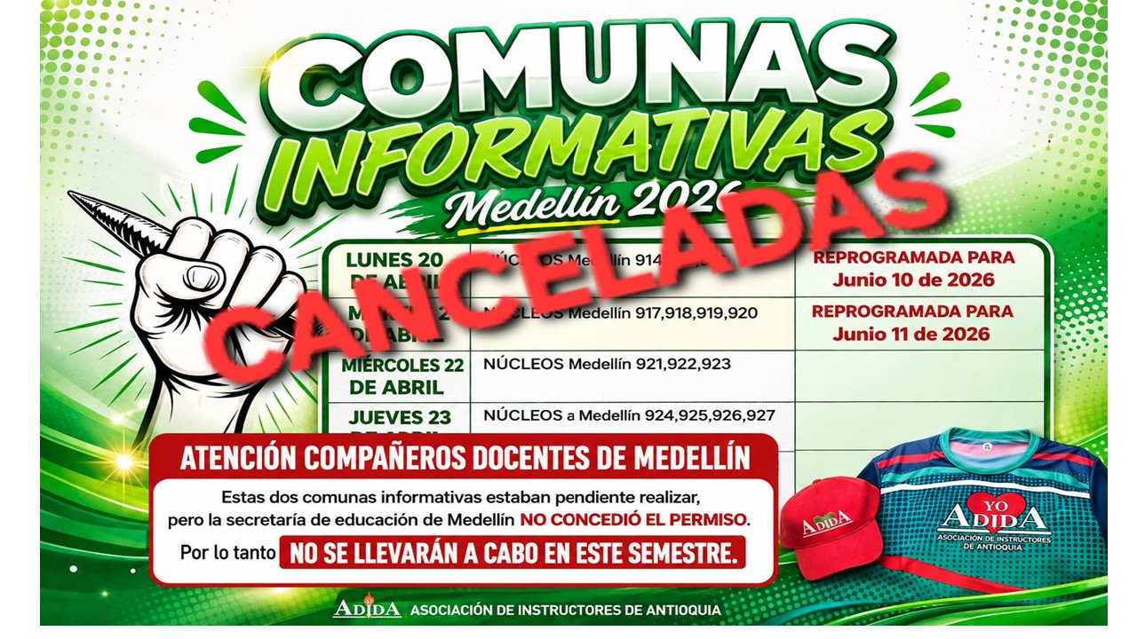 Novedades en el horario por permiso sindical junio.