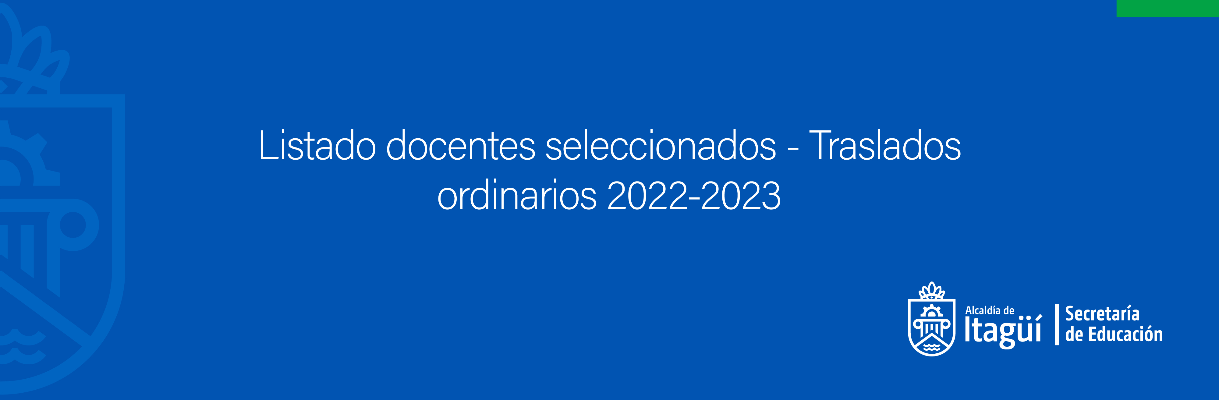 Listado docentes seleccionados - Traslados ordinarios 2022-2023
