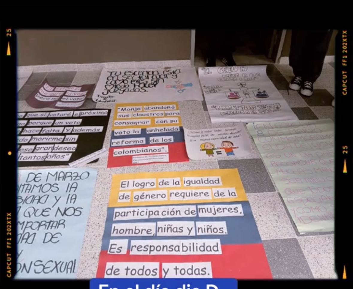 Mensajes alusivos al género y su participación en la democracia en colombia