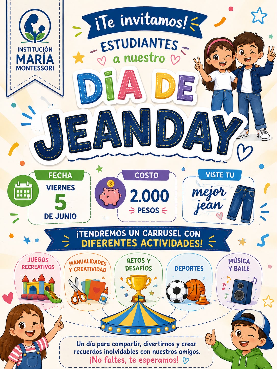 Que alegria compartir con la familia Montessoriana en nuestro primer Jeanday