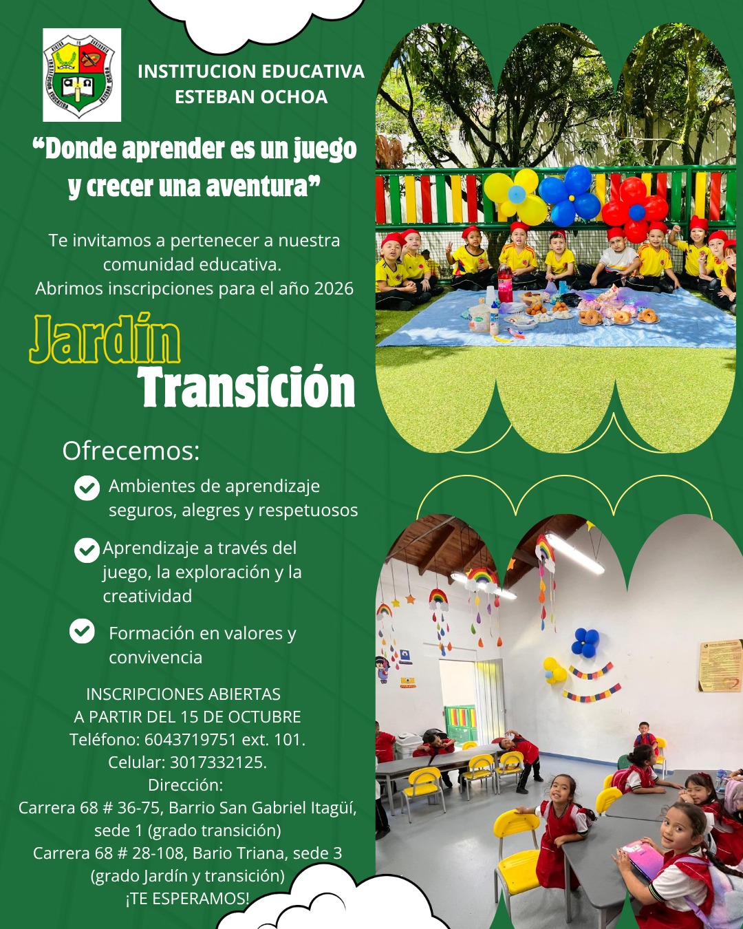 JARDÍN Y TRANSICIÓN 2026 EN LA ESTEBAN OCHOA