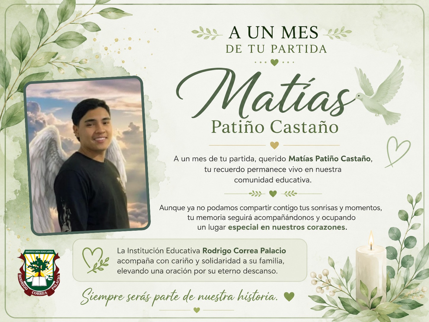 A un mes de tu partida