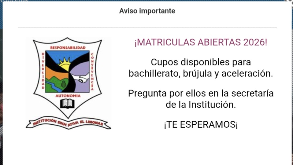 MATRICULAS ABIERTAS 2026