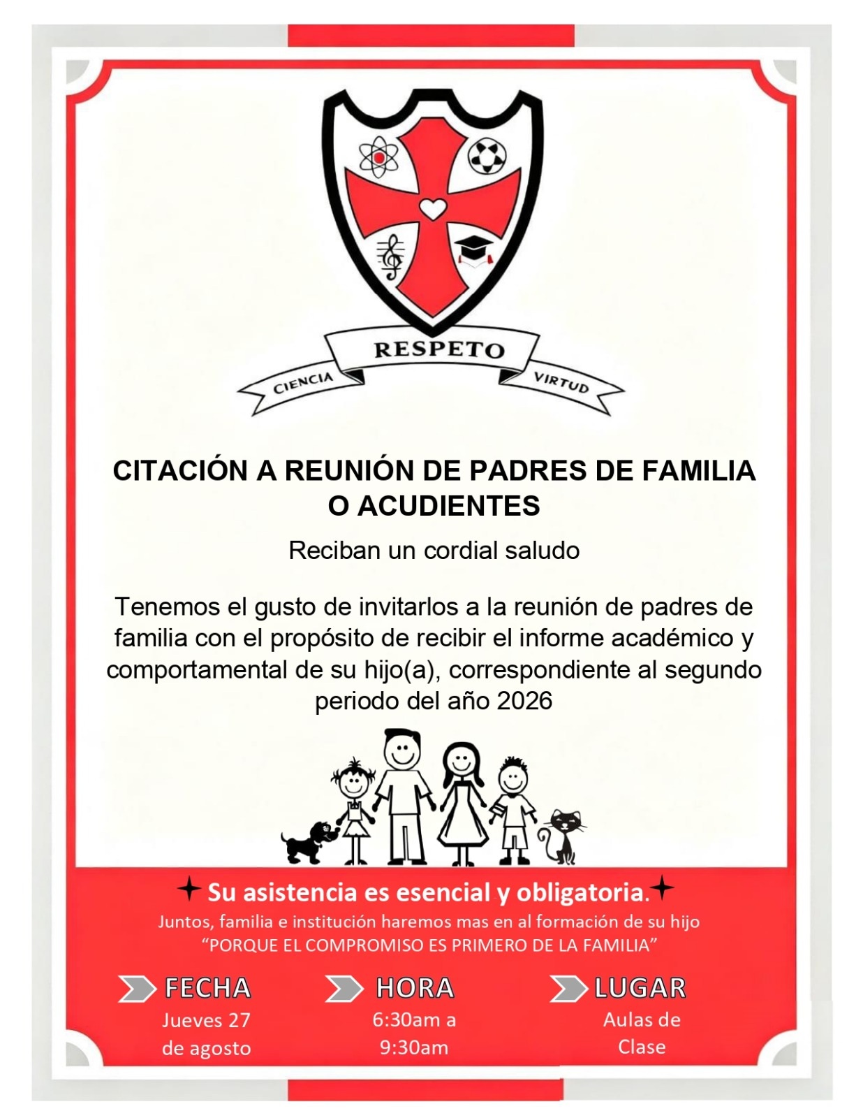 Entrega de informes acadêmicos.