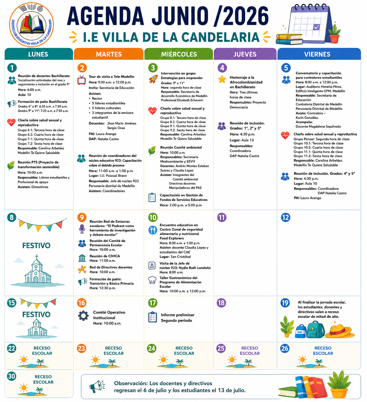 AGENDA JUNIO