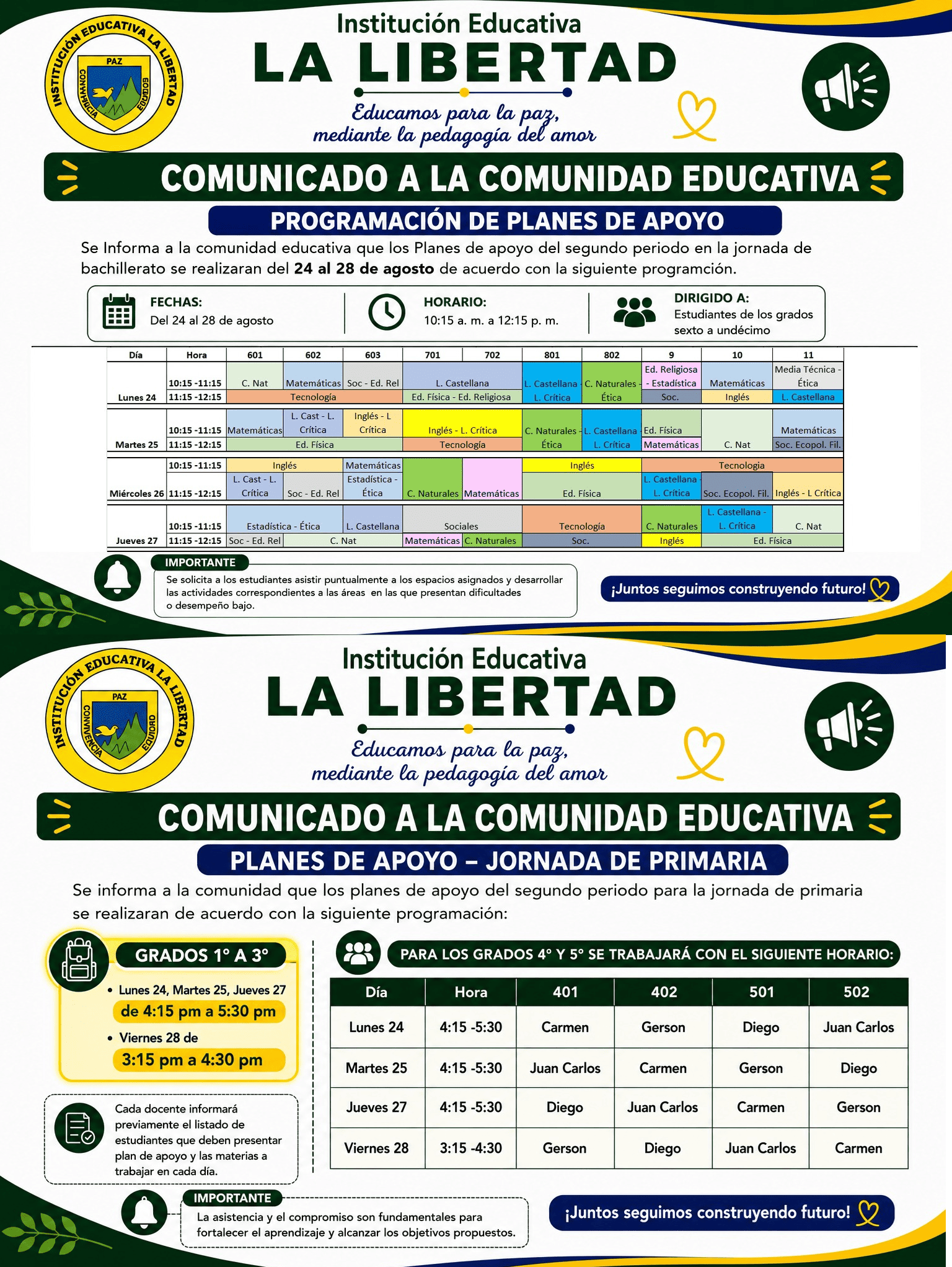 Planes de Apoyo