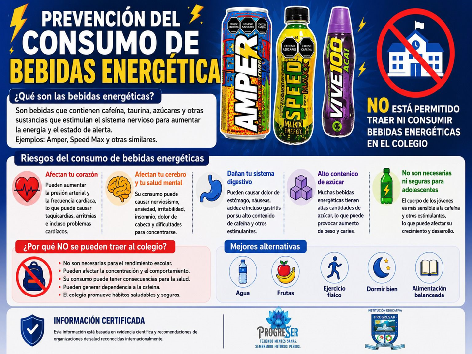 Tu cuerpo no necesita un exceso de estimulantes para rendir al máximo. Infórmate sobre el impacto de las bebidas energéticas antes de consumirlas. El verdadero bienestar no viene enlatado. Protege tu salud y descubre los riesgos del consumo frecuente