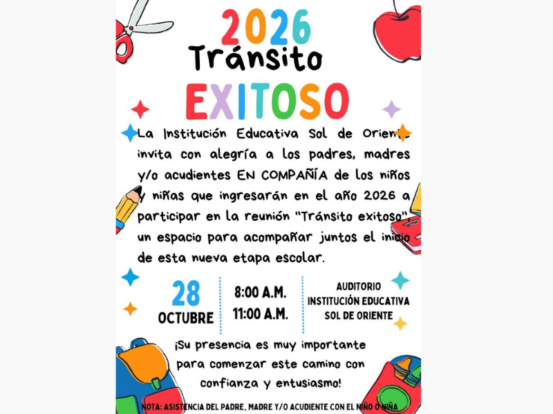 La asistencia del acudiente junto con el niño o la niña es indispensable, pues este es un espacio diseñado para vivirlo en familia.
