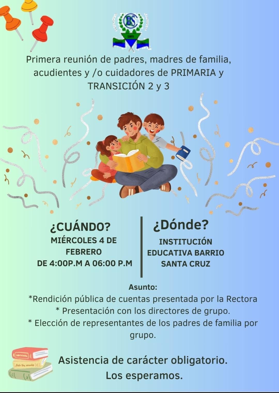 Reunión  jornada de la tarde.