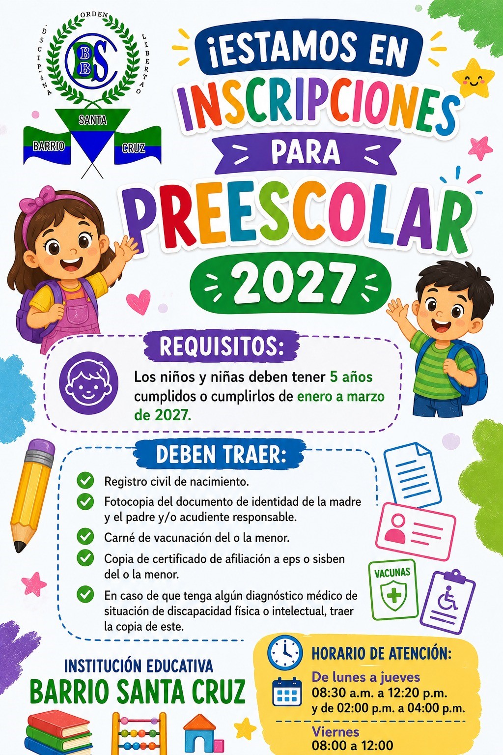 ¡Estamos en inscripciones!
Preescolar 2027.