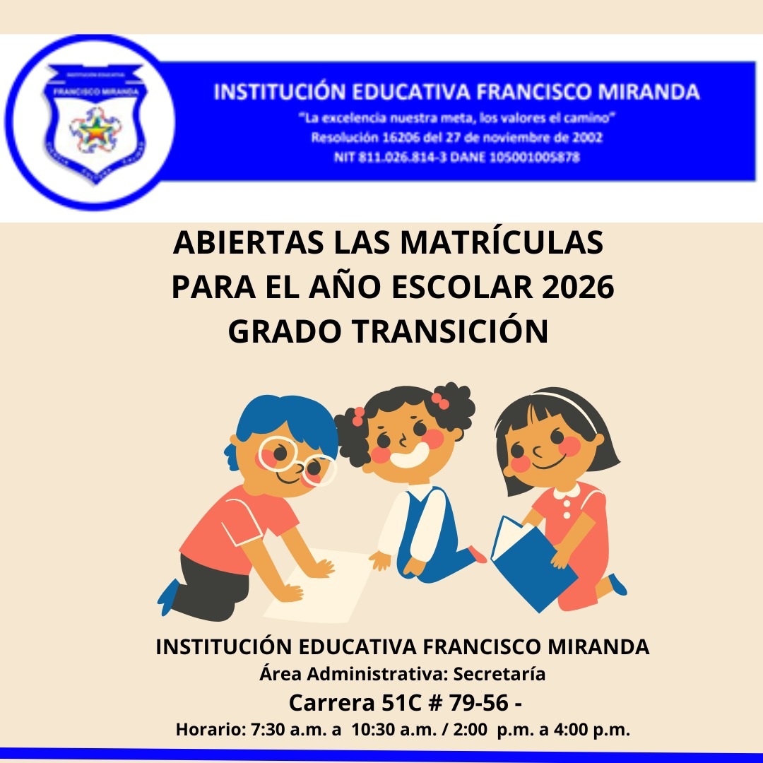 Matriculas Transición 2026