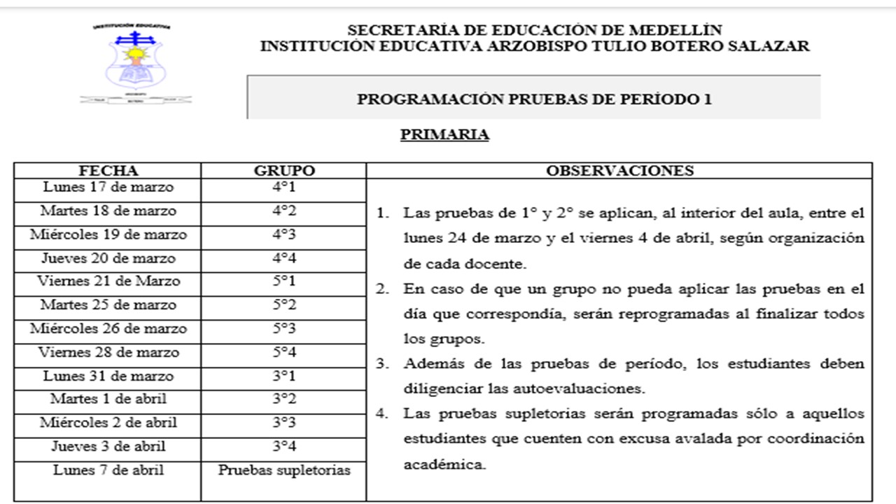 PROGRAMACIÓN PRIMARIA