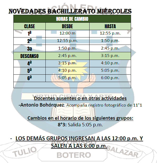 Horarios