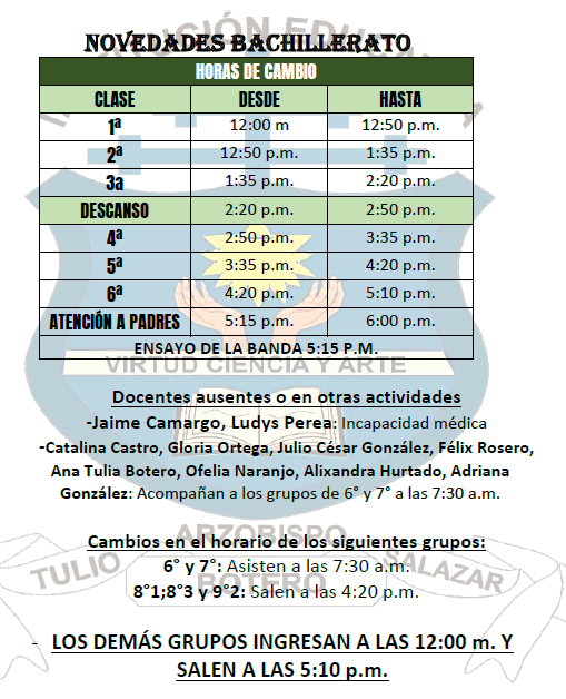 Horarios
